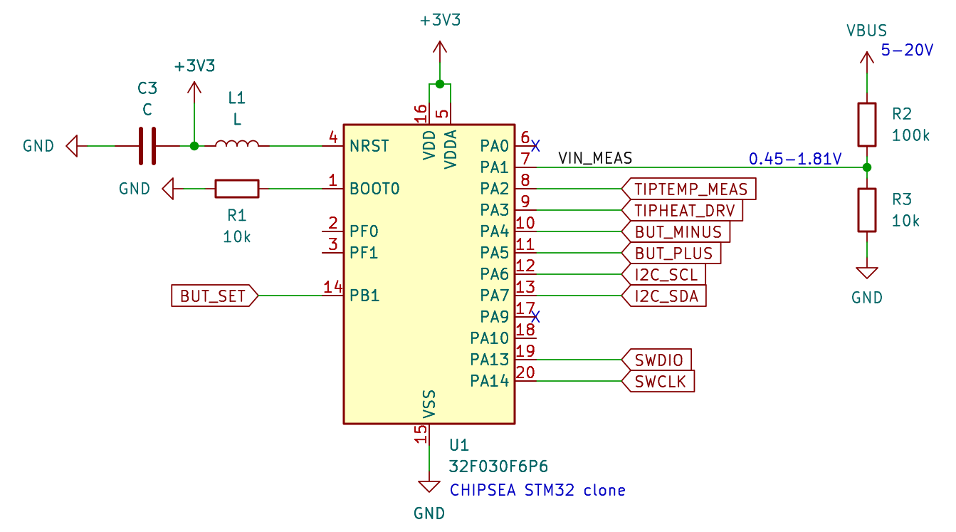 A schematic showing one IC